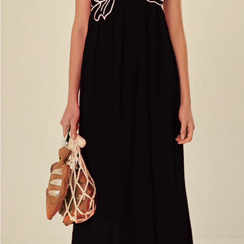 Embroidered Fish Semi-Sheer Cami Dress